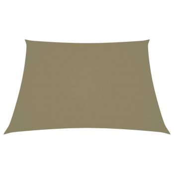 Sonnensegel Oxford-Gewebe Trapezförmig 2/4x3 m Beige