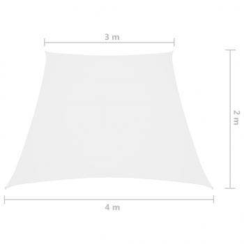 Sonnensegel Oxford-Gewebe Trapezförmig 2/4x3 m Weiß