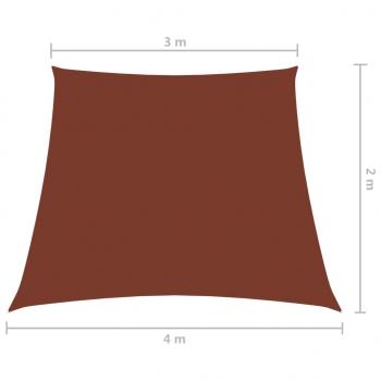 Sonnensegel Oxford-Gewebe Trapezförmig 2/4x3 m Terracotta