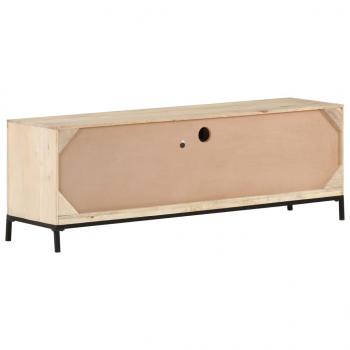 TV-Schrank 120x30x40 cm Mango Massivholz und Rohrgeflecht