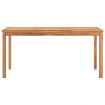 Garten-Esstisch 160x80x77 cm Massivholz Teak