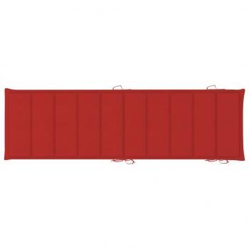 Sonnenliegen-Auflage Rot 186x58x3 cm Oxford-Gewebe