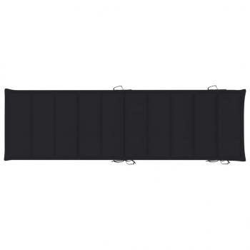 Sonnenliegen-Auflage Schwarz 186x58x3 cm Oxford-Gewebe