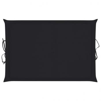 Sonnenliegen-Auflage Schwarz 186x58x3 cm Oxford-Gewebe