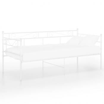 Schlafsofa Bettgestell Weiß Metall 90x200 cm