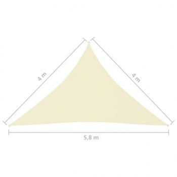 Sonnensegel Oxford-Gewebe Dreieckig 4x4x5,8 m Creme