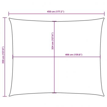 Sonnensegel Oxford-Gewebe Rechteckig 3,5x4,5 m Weiß