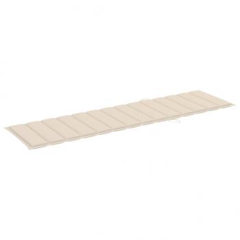 Sonnenliegen-Auflage Creme 200x50x3 cm Oxford-Gewebe