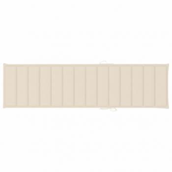 Sonnenliegen-Auflage Creme 200x50x3 cm Oxford-Gewebe