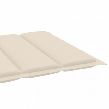 Sonnenliegen-Auflage Creme 200x50x3 cm Oxford-Gewebe