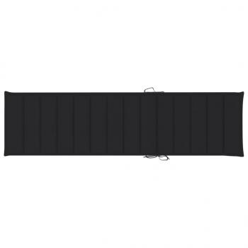 Sonnenliegen-Auflage Schwarz 200x50x3 cm Oxford-Gewebe