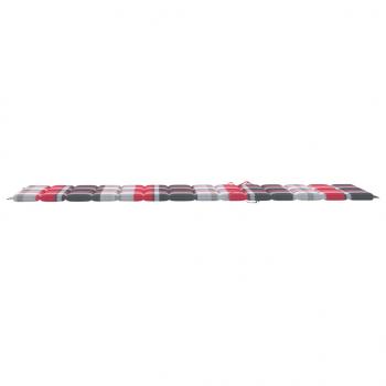 Sonnenliegen-Auflage Rot Karomuster 200x60x3 cm Oxford-Gewebe