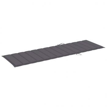 Sonnenliegen-Auflage Anthrazit 200x70x3 cm Oxford-Gewebe