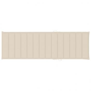 Sonnenliegen-Auflage Creme 200x70x3 cm Oxford-Gewebe