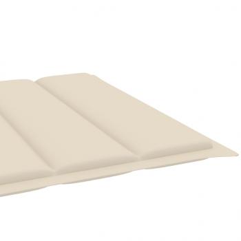 Sonnenliegen-Auflage Creme 200x70x3 cm Oxford-Gewebe