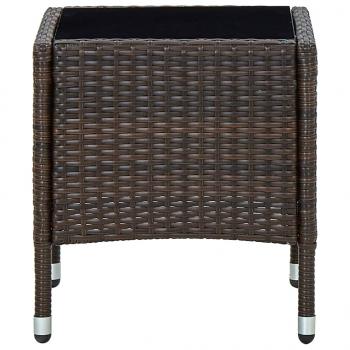 Gartentisch Braun 40x40x45 cm Poly Rattan