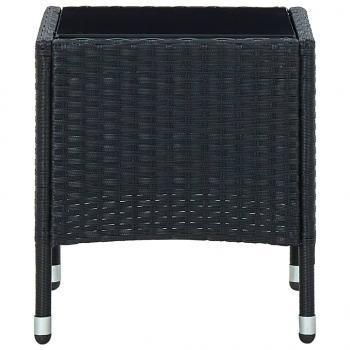 Gartentisch Schwarz 40x40x45 cm Poly Rattan