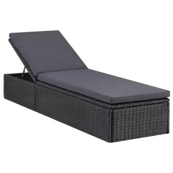 9-tlg. Garten-Essgruppe Poly Rattan Schwarz