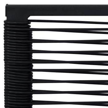 Gartenstühle 2 Stk. PVC Rattan Schwarz