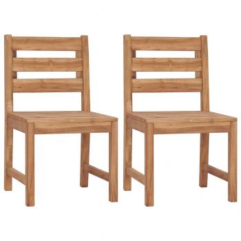 ARDEBO.de - Gartenstühle 2 Stk. Massivholz Teak 