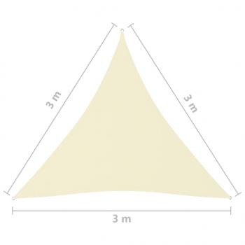 Sonnensegel Oxford-Gewebe Dreieckig 3x3x3 m Creme