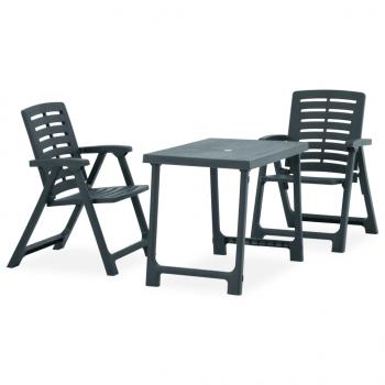 ARDEBO.de - 3-tlg. Bistro-Set Klappbar Kunststoff Grün