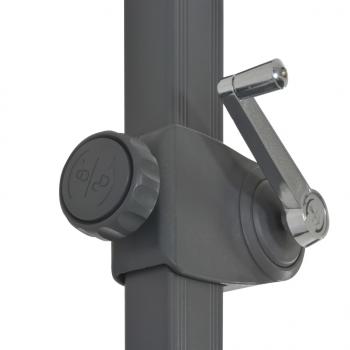 Ampelschirm mit Aluminium-Mast Schwarz 300 cm 