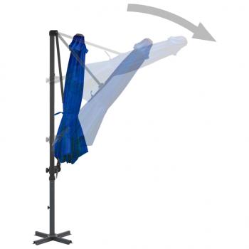 Ampelschirm mit Aluminium-Mast Azurblau 300 cm 