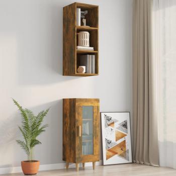 Wandschrank Räuchereiche 34,5x32,5x90 cm Holzwerkstoff