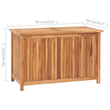 Gartenbox 90x50x58 cm Massivholz Teak