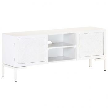 TV-Schrank Weiß 115x30x46 cm Massivholz Mango