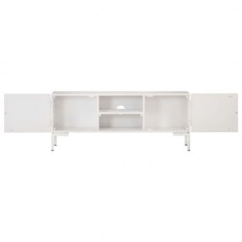 TV-Schrank Weiß 115x30x46 cm Massivholz Mango