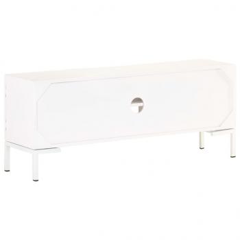 TV-Schrank Weiß 115x30x46 cm Massivholz Mango