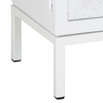 TV-Schrank Weiß 115x30x46 cm Massivholz Mango