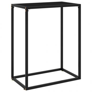 ARDEBO.de - Konsolentisch Schwarz 60x35x75 cm Hartglas