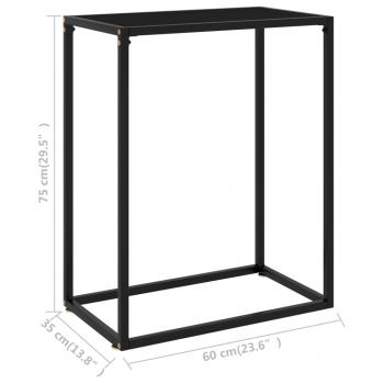 Konsolentisch Schwarz 60x35x75 cm Hartglas