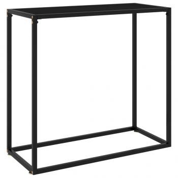 ARDEBO.de - Konsolentisch Schwarz 80x35x75 cm Hartglas