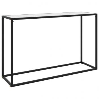 ARDEBO.de - Konsolentisch Weiß 120x35x75 cm Hartglas