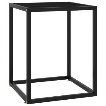 ARDEBO.de - Couchtisch Schwarz mit Schwarzem Glas 40x40x50 cm