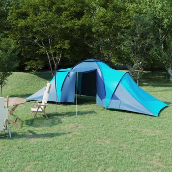 ARDEBO.de - Campingzelt 6 Personen Blau und Hellblau