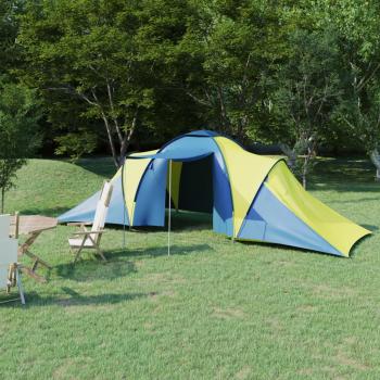 ARDEBO.de - Campingzelt 6 Personen Blau und Gelb