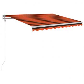 Automatische Markise mit LED Windsensor 350x250 cm Orange/Braun