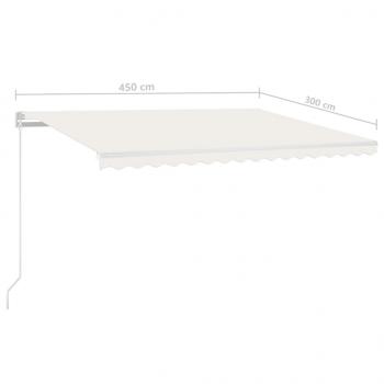 Automatische Markise mit LED & Windsensor 450x300 cm Creme