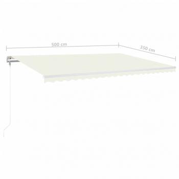 Automatische Markise mit LED & Windsensor 500x350 cm Creme