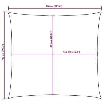 Sonnensegel Oxford-Gewebe Quadratisch 7x7 m Weiß