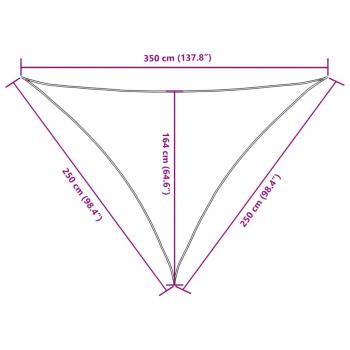 Sonnensegel Oxford-Gewebe Dreieckig 2,5x2,5x3,5 m Weiß