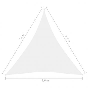 Sonnensegel Oxford-Gewebe Dreieckig 3,6x3,6x3,6 m Weiß