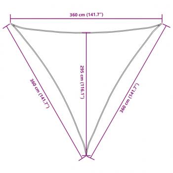 Sonnensegel Oxford-Gewebe Dreieckig 3,6x3,6x3,6 m Weiß