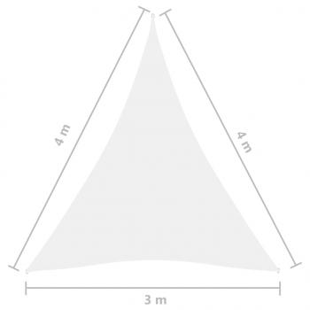 Sonnensegel Oxford-Gewebe Dreieckig 3x4x4 m Weiß