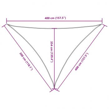 Sonnensegel Oxford-Gewebe Dreieckig 3x4x4 m Weiß